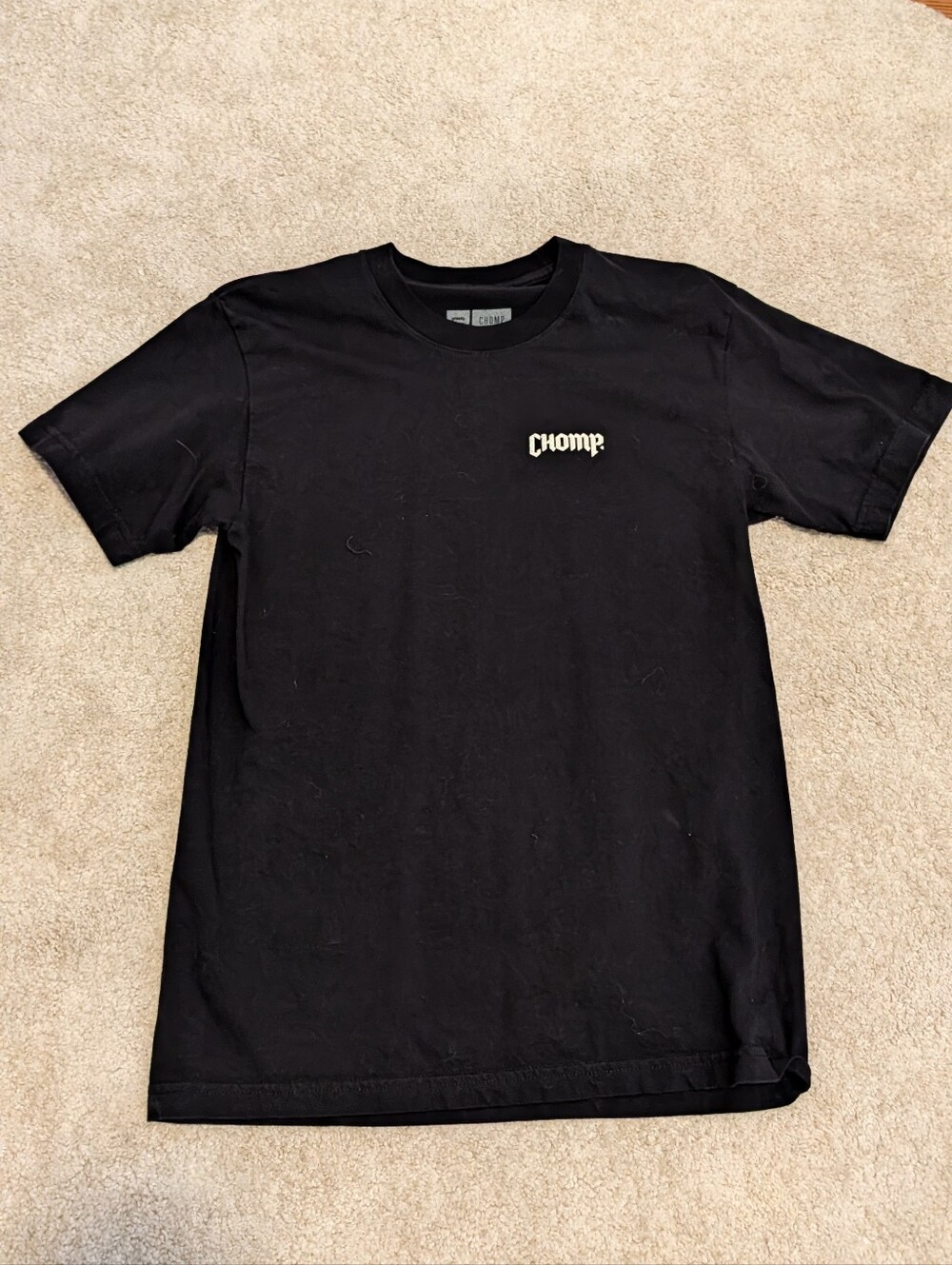 Chomp Black Graphic Crewneck T-Shirt